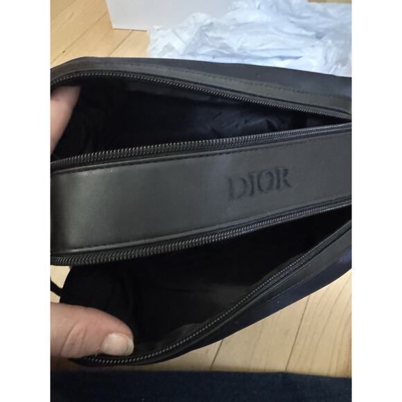 NIB Dior Navy & Black Toiletry Bag Dropp Kit Pouch Travel Case, Dual Zipper - Picture 3 of 5